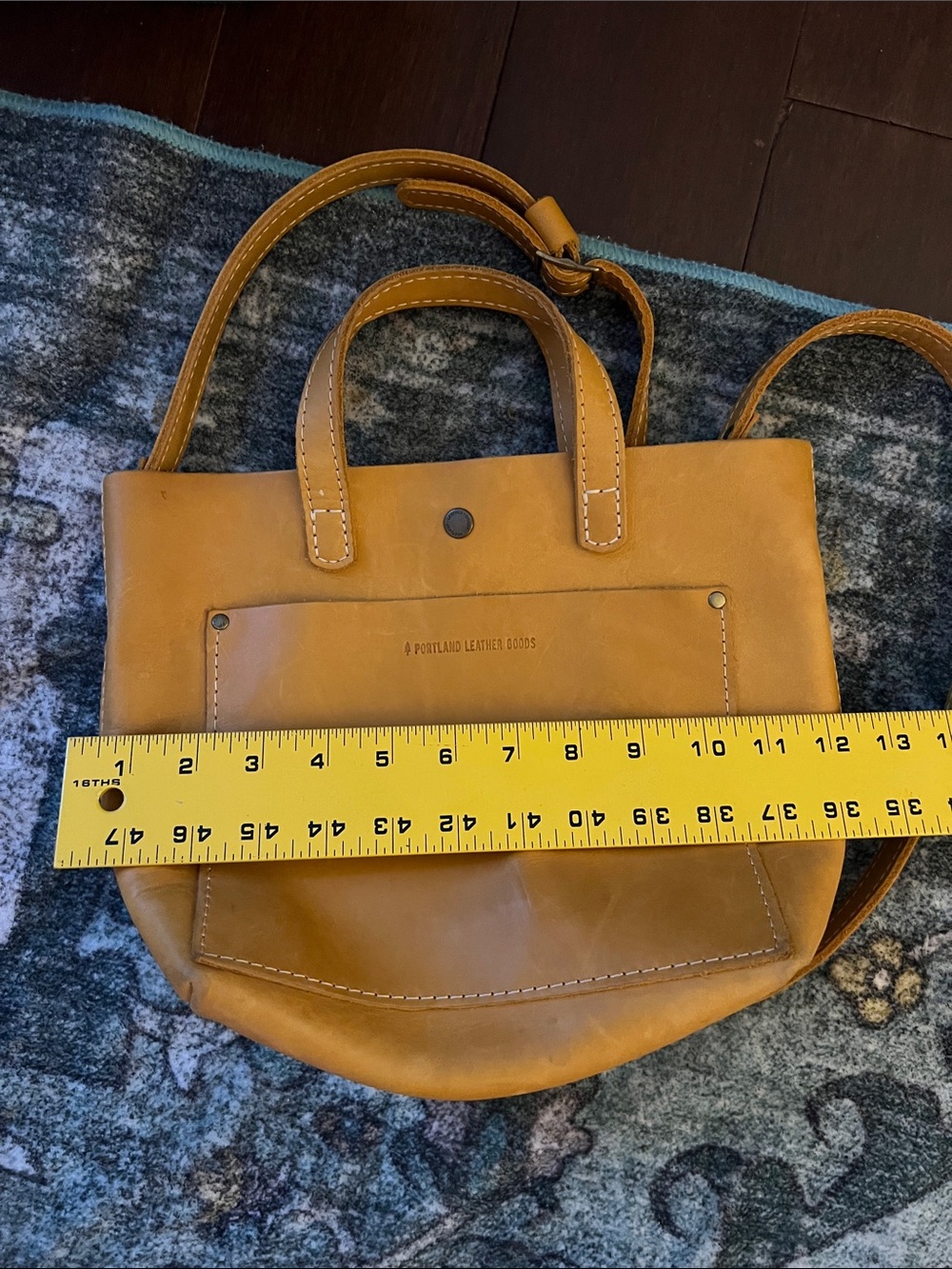 Portland Leather Small Tan Crossbody Tote